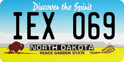 ND license plate IEX069
