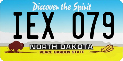 ND license plate IEX079