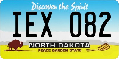 ND license plate IEX082