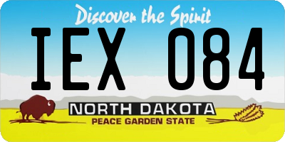 ND license plate IEX084