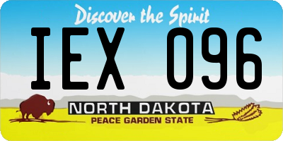 ND license plate IEX096