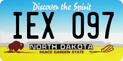 ND license plate IEX097