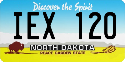 ND license plate IEX120
