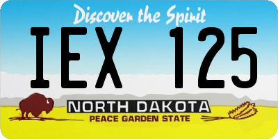 ND license plate IEX125