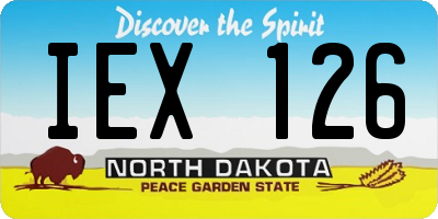 ND license plate IEX126