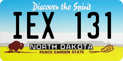 ND license plate IEX131