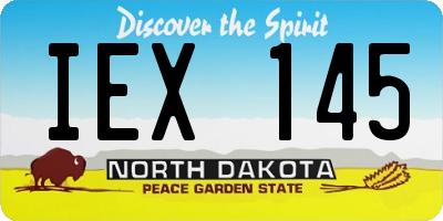 ND license plate IEX145