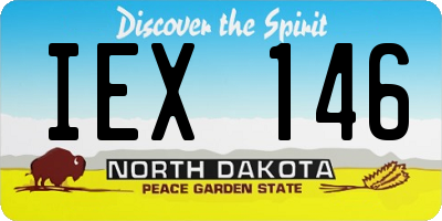 ND license plate IEX146