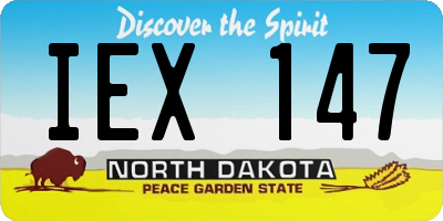 ND license plate IEX147