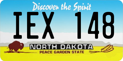 ND license plate IEX148