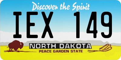 ND license plate IEX149