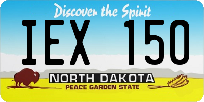 ND license plate IEX150