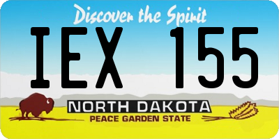 ND license plate IEX155