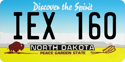 ND license plate IEX160