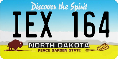 ND license plate IEX164
