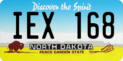 ND license plate IEX168