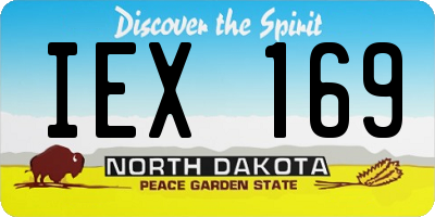 ND license plate IEX169
