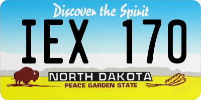 ND license plate IEX170