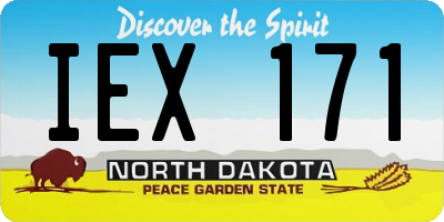 ND license plate IEX171