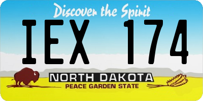 ND license plate IEX174