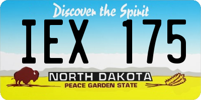 ND license plate IEX175