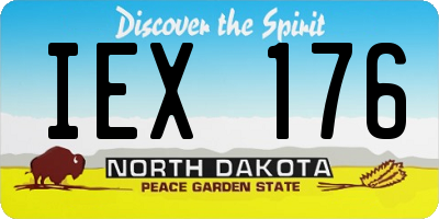ND license plate IEX176