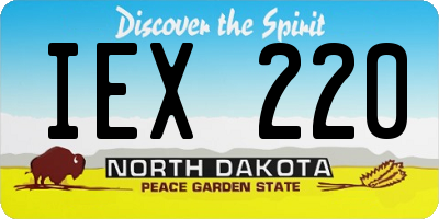 ND license plate IEX220