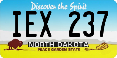 ND license plate IEX237