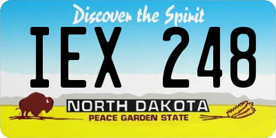 ND license plate IEX248