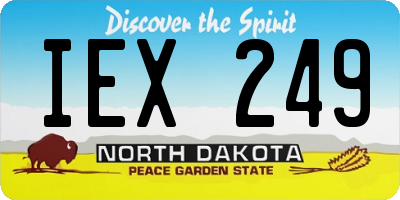 ND license plate IEX249