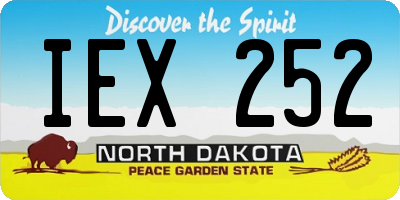 ND license plate IEX252