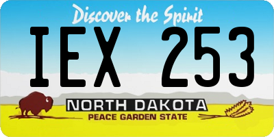 ND license plate IEX253