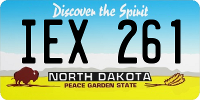 ND license plate IEX261
