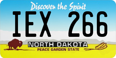 ND license plate IEX266