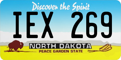 ND license plate IEX269