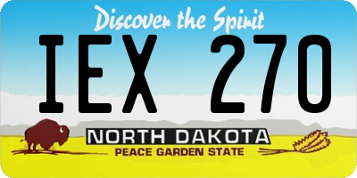 ND license plate IEX270