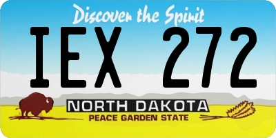 ND license plate IEX272
