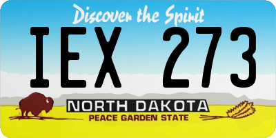ND license plate IEX273