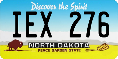 ND license plate IEX276