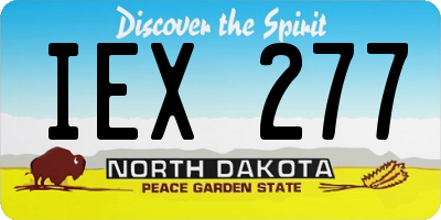ND license plate IEX277