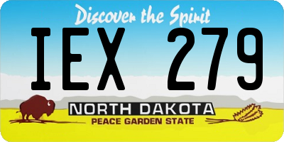 ND license plate IEX279