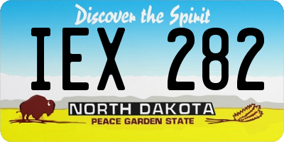 ND license plate IEX282
