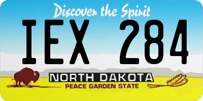 ND license plate IEX284
