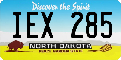 ND license plate IEX285