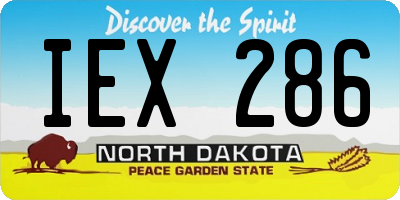ND license plate IEX286