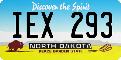 ND license plate IEX293