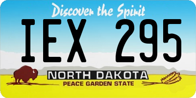 ND license plate IEX295