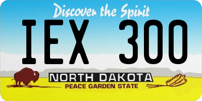 ND license plate IEX300
