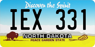 ND license plate IEX331