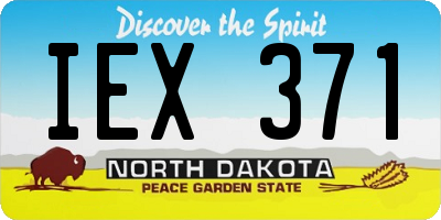 ND license plate IEX371